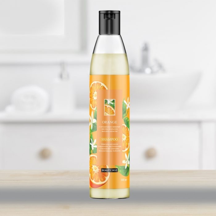 Шампунь «BeautyROZ» с натуральным эфирным маслом апельсина